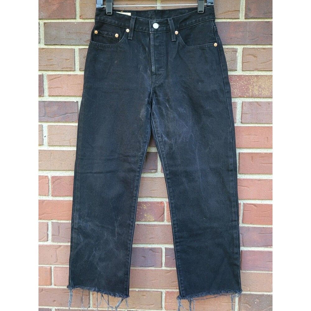 Levi's 501 90's Premium Big E Size 26x30 (Measures 28x26) Black w/ Wiskering